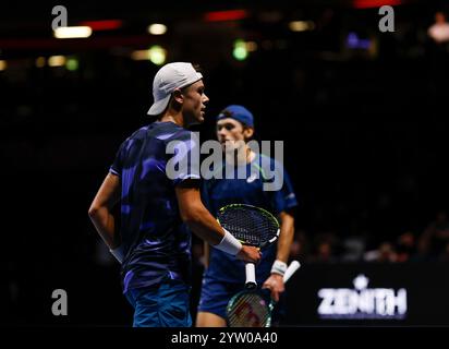 London, UK. 8th December 2024; Copper Box Arena, Stratford, London, England; Ultimate Tennis Showdown Grand Final Day 3; Credit: Action Plus Sports Images/Alamy Live News Stock Photo