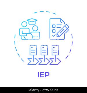 IEP blue gradient concept icon Stock Vector
