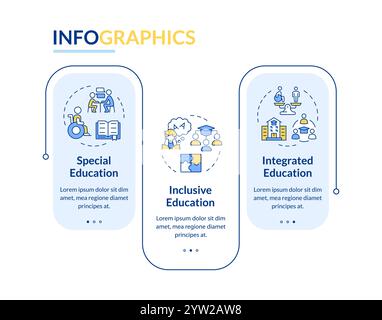 Approaches to education rectangle infographic vector Stock Vector