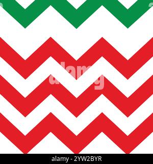 Christmas chevron seamless pattern on white background. vector illustration Stock Vector