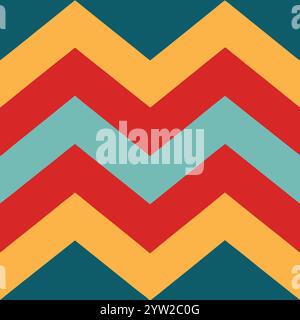 This is a popular vintage zigzag chevron pattern Stock Vector