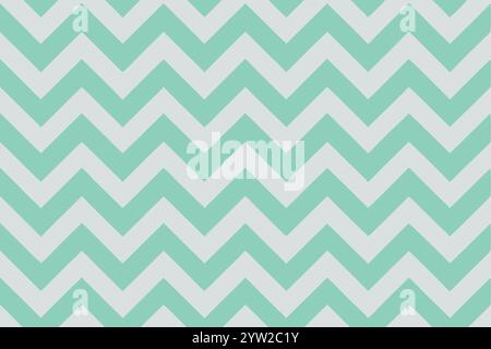 Mint green and grey seamless chevron pattern Stock Vector