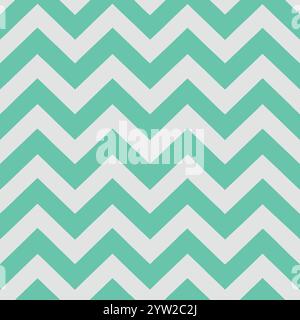 Mint green and grey seamless chevron pattern Stock Vector