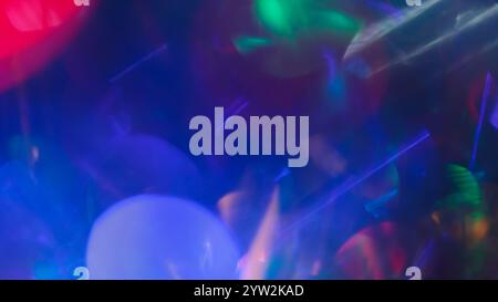 Vibrant Abstract Bokeh with Multicolored Blurred Circles, Blurred Gradient Background Stock Photo