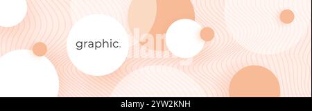 Modern geometric background with circles and lines Stock Vector