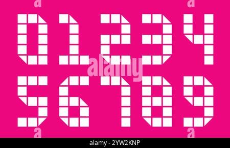 Retro style numbers collection Stock Vector