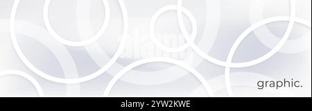 Abstract white ring background 3d Stock Vector