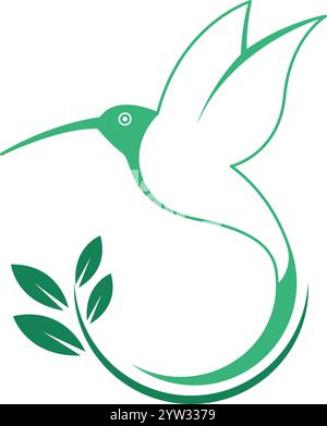 Hummingbird logo icon design template Stock Vector