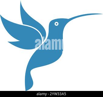 Hummingbird logo icon design template Stock Vector