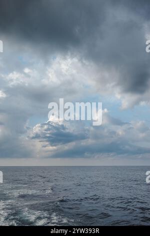 storm clouds over the sea Stock Photo