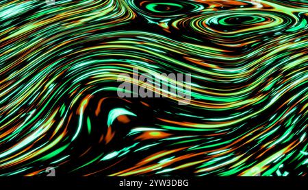 Illustration of abstract swirling pattern with a liquid and dynamic ...