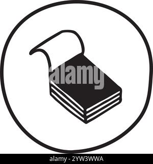 Doodle Notepad icon. Infographic symbol in a circle Stock Vector Image ...