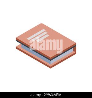Isometric Book icon vector element, design templates simple and modern Stock Photo