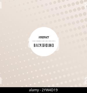 Abstract monochrome background with dots, halftone effect and circle in center. Vector illustration. Stock Vector