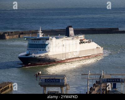 Port of Dover, with Cross-channel Ferry, Dover, Kent, England, UK, GB. Stock Photo