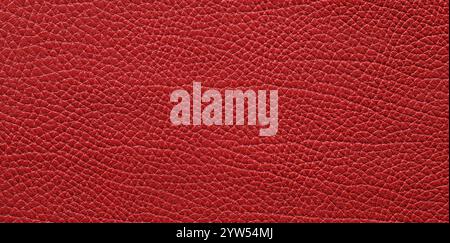 genuine leather dyed red. leather texture background Stock Photo
