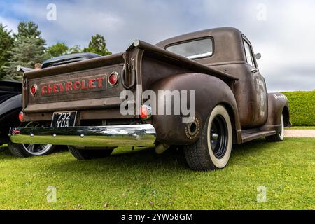 Bristol, UK- August 11, 2024: Brown 1950 Chevrolet 3100. American Muscle car Pick up truck. Stock Photo