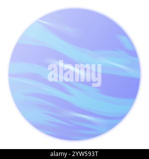 Planet Neptune on White Background from Solar System Stock Vector