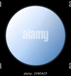 Realistic Planet Uranus on Black Background Stock Vector