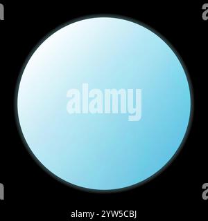 Planet Uranus on Black Background Stock Vector