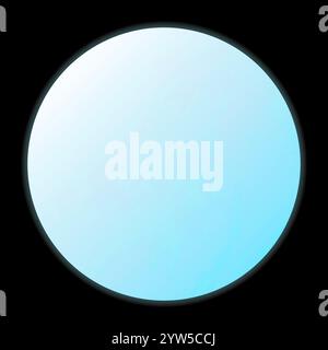 Planet Uranus Isolated on Black Background Stock Vector