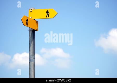 Hiking trail sign, Switzerland Stock Photo - Alamy