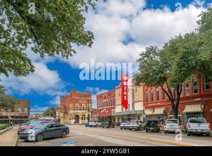 Historic buildings on Main Street in Waxahachie, Texas, USA Stock Photo