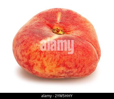 flat peach path isolated on white Stock Photo