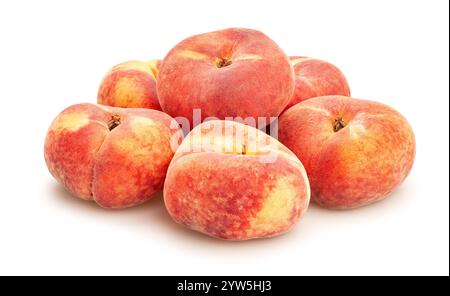 flat peach path isolated on white Stock Photo
