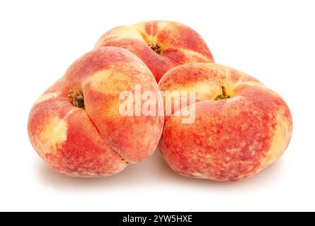 flat peach path isolated on white Stock Photo
