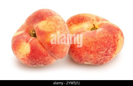 flat peach path isolated on white Stock Photo
