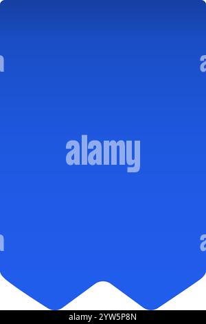 Simple blue bookmark icon with rounded corners and a wavy bottom edge, symbolizing saved or important content for easy access and retrieval Stock Vector