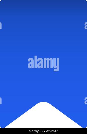 Bookmark icon is featuring a simple blue shape with rounded corners, set against a clean white background, creating a visually appealing and easily Stock Vector
