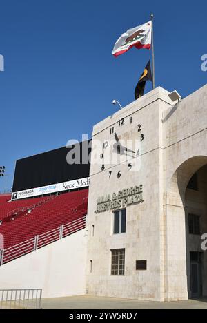 LOS ANGELES, CALIFORNIA - 4 DEC 2024: The Argyros Palza at The LA Memorial Coliseum. Stock Photo