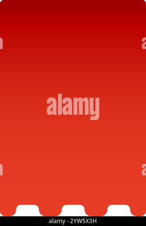 Vibrant red backdrop featuring a gradient effect and a distinct white border with rounded edges, creating a striking contrast and visual interest Stock Vector