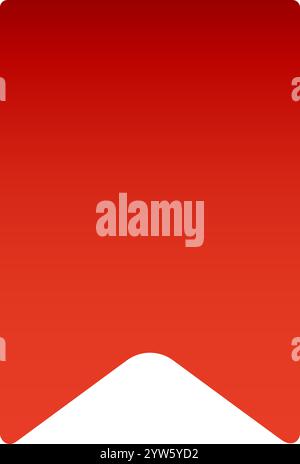 Bookmark icon featuring a striking red gradient on a pristine white background, acting as a vibrant visual reminder and an essential tool for Stock Vector