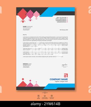 Modern corporate letterhead template bundle featuring minimal abstract designs clean layouts professional branding and print-ready business document s Stock Vector