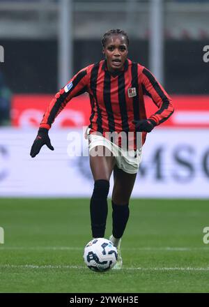 Milan, Italy. 8th Dec, 2024. Evelyn Ijeh of AC Milan during the Serie A Femminile match at Stadio Giuseppe Meazza, Milan. Picture credit should read: Jonathan Moscrop/Sportimage Credit: Sportimage Ltd/Alamy Live News Stock Photo