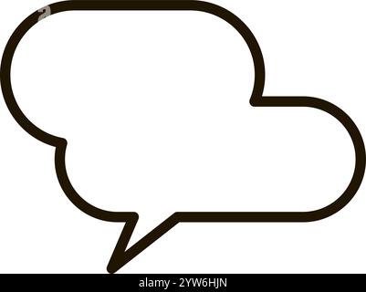 Double speech bubbles illustrating ongoing dialogue, fostering communication and exchanging ideas in a visually appealing and effective manner Stock Vector