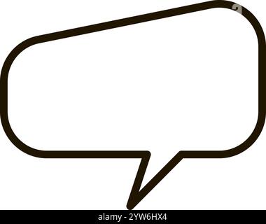 Empty speech bubble with a blank space inside, inviting viewers to imagine conversations, discussions, and the expression of thoughts and ideas Stock Vector
