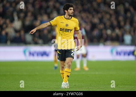 London, UK. 09th Dec, 2024. Gonçalo Guedes of Wolverhampton Wanderers during the West Ham United FC v Wolverhampton Wanderers FC English Premier League match at the London Stadium, London, England, United Kingdom on 9 December 2024 Credit: Every Second Media/Alamy Live News Stock Photo