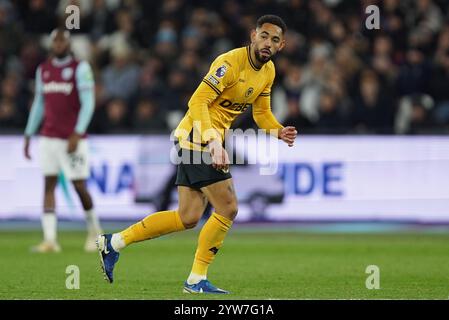 London, UK. 09th Dec, 2024. Matheus Cunha of Wolverhampton Wanderers during the West Ham United FC v Wolverhampton Wanderers FC English Premier League match at the London Stadium, London, England, United Kingdom on 9 December 2024 Credit: Every Second Media/Alamy Live News Stock Photo