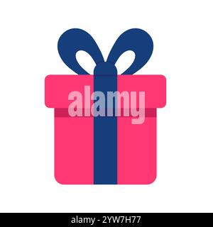 Gift box. Valentines day. Vector illustration. Stock Vector