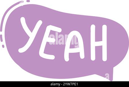 Dialogue bubble with phrases. Comic speech balloon for greeting and expression, colorful text chat shapes. Vector isolated icon of comic talk message Stock Vector