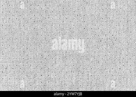 Gray color abstract woven fabric material surface with small dots and holes pattern for background. Close-up view of grey colour breathable surface Stock Photo
