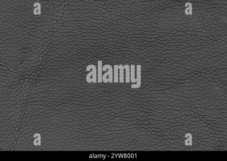Dark gray color abstract synthetic leather pattern for background. Closeup top view shade of black surface-level artificial leather material, which is Stock Photo