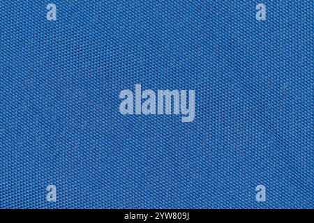 Blue woven hand abstract cloth pattern for background. Close-up of plain blue color surface level textile material, colored background fabric texture Stock Photo