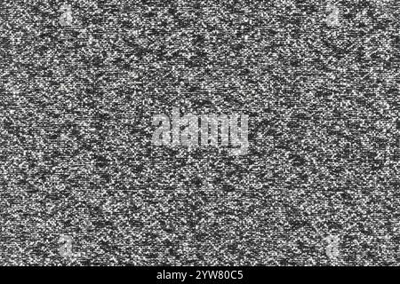 Hand woven abstract fabric pattern for background, white and gray color of threads on textile. Detail photo of surface level textile material, backgro Stock Photo