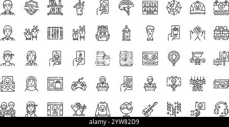 High-Quality Vector Icons Collection with Editable Stroke. Ideal for Professional and Creative Projects. Stock Vector