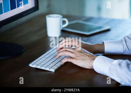 Businessmen working in an office Stock Photo